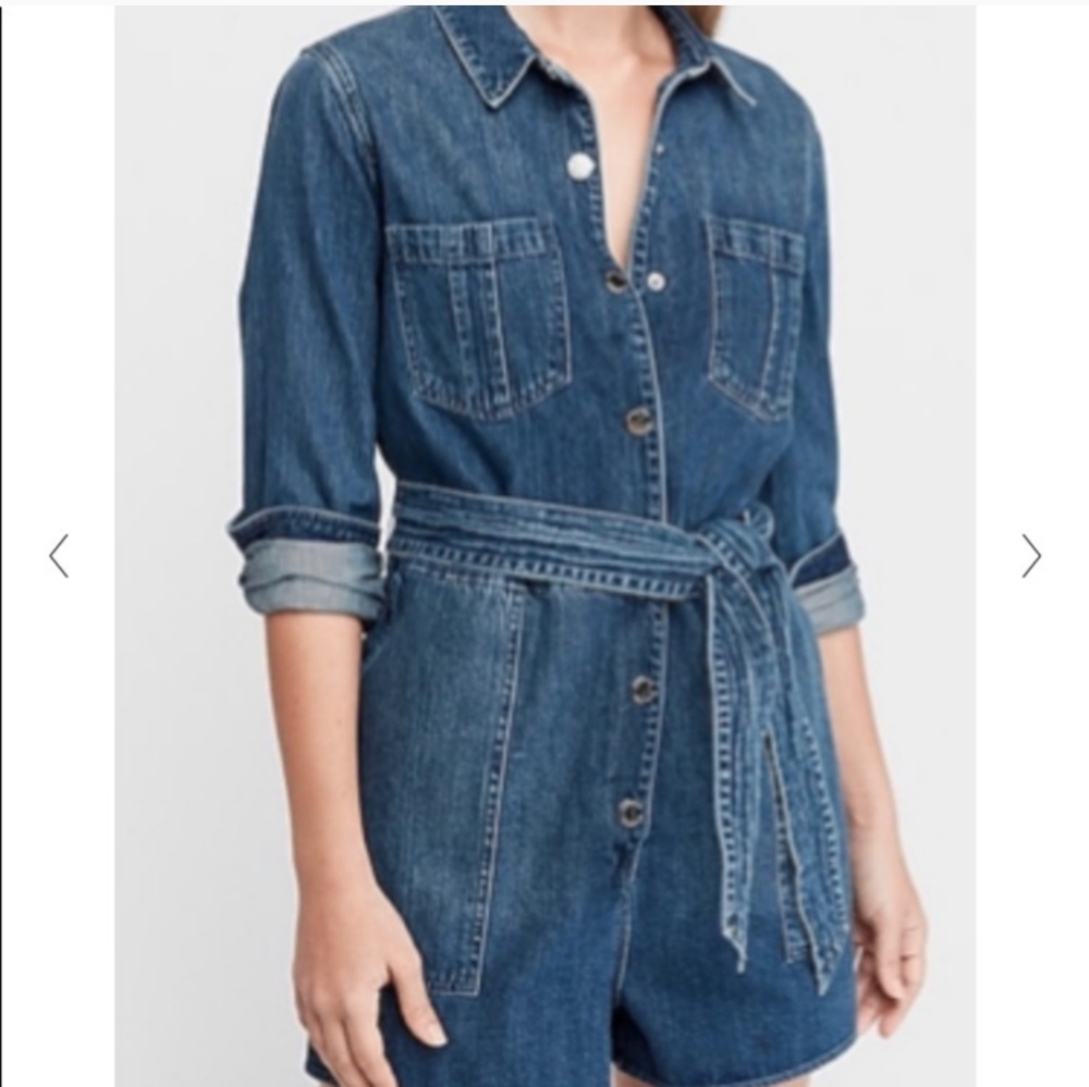 Express Denim Utility Romper Size XLarge
